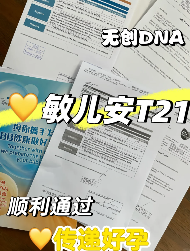 赴港做敏儿安T21无创DNA：两次孕期的安心之旅图片